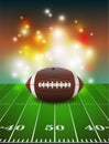 American Football on Field Background