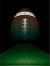 American Football Field and Ball Illustration Royalty Free Stock Photo