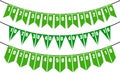 American football field bunting flags party decoration Royalty Free Stock Photo