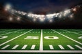 American football field Royalty Free Stock Photo