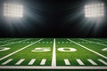 American football field Royalty Free Stock Photo