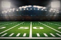 American football field Royalty Free Stock Photo