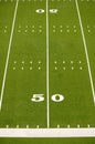 American Football Field Fifty Yard Line Royalty Free Stock Photo