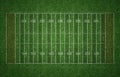 American Football Field on Grass Royalty Free Stock Photo