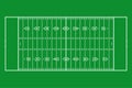 American football field. Green grass football court. Template background field for sport strategy and poster. Vector. Royalty Free Stock Photo