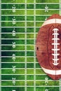 American Football and Field Grunge Background Royalty Free Stock Photo