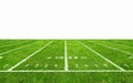 American football field with line. American football stadium with grass pattern. Isolated on white background