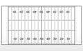 American football field markup. Outline of lines on an American football field.