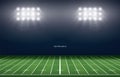 American football field stadium background. Royalty Free Stock Photo