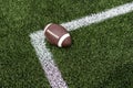 American Football with the Fifty Yard Line Beyond Royalty Free Stock Photo