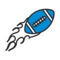 American Football Fire Ball Icon Royalty Free Stock Photo