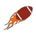 American Football Fire Ball Icon Royalty Free Stock Photo