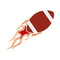 American Football Fire Ball Icon