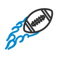 American Football Fire Ball Icon Royalty Free Stock Photo