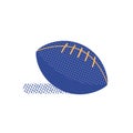 American football flat hand drawn vector color icon Royalty Free Stock Photo