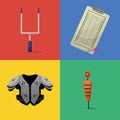 american football four icons