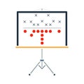 American Football Game Plan Stand Icon Royalty Free Stock Photo