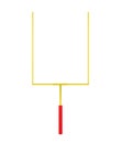 American Football Goal Post Isolated Royalty Free Stock Photo