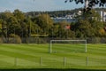 American football goal posts in a field.. Royalty Free Stock Photo