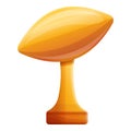 American football gold cup icon, cartoon style