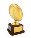 American Football Golden Trophy Isolated Royalty Free Stock Photo