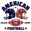 American football graphic, college vector graphic for fashion and printing