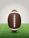 American Football on Grass Field Illustration Royalty Free Stock Photo