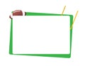 American football green frame isolated