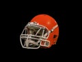 American football helmet on black background Royalty Free Stock Photo