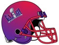 American football helmet in color and with Super Bowl LVIII logo