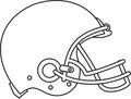 American Football Helmet Line Drawing Royalty Free Stock Photo