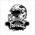 American football helmet Super bowl sport theme vector illustration.