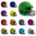 American Football Helmets Illustration Royalty Free Stock Photo