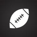 American football icon on black background for graphic and web design, Modern simple vector sign. Internet concept. Trendy symbol Royalty Free Stock Photo