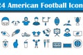 American Football Icon Set Royalty Free Stock Photo