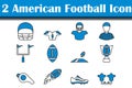 American Football Icon Set Royalty Free Stock Photo