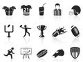 American football icons set Royalty Free Stock Photo