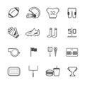 American football icons vector Royalty Free Stock Photo