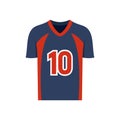 American football jersey icon, flat style