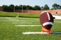 American Football on Kicking Tee Royalty Free Stock Photo