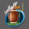 american football label design. Vector illustration decorative design Royalty Free Stock Photo
