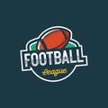 American football logo. sport emblem, badge. vector illustration