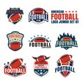 American football logo template collection