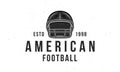 American Football logo. Football logo template with helmet. Royalty Free Stock Photo