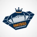 American Football Logo Template, Vector Design Illustration
