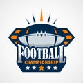 American Football Logo Template, Vector Design Illustration