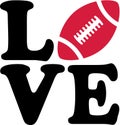 American Football Love Royalty Free Stock Photo