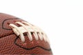 American football macro over white Royalty Free Stock Photo