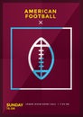 American football match design. Vector illustration decorative design Royalty Free Stock Photo