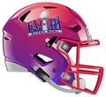 American football modern helmet in color and with Super Bowl LVIII logo